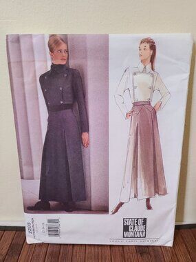 Vintage 90s Vogue Paris Pattern 2203 State of Claude Montana Sz 12-16